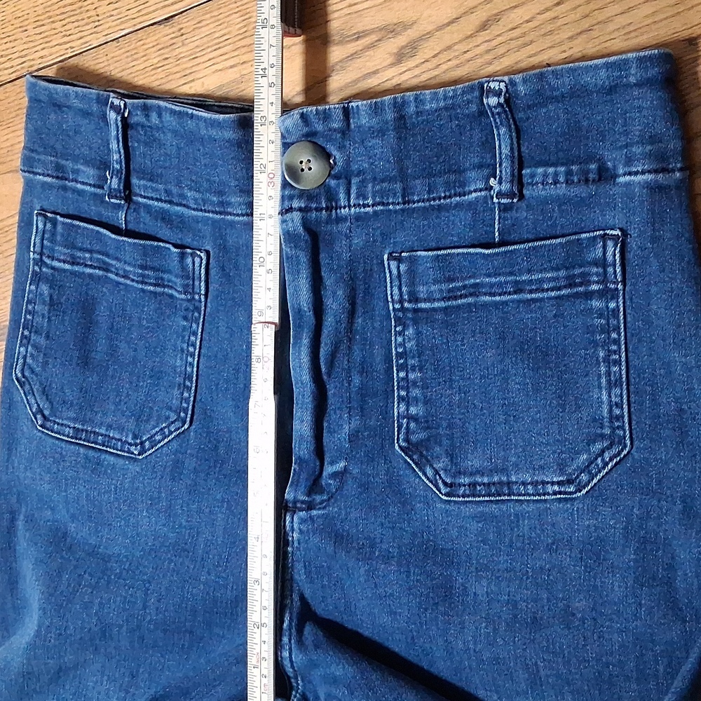 PILCRO And The Letterpress Jeans Womens 31 BLUE WIDE LEGS ?Preowned Used - Picture 5 of 9
